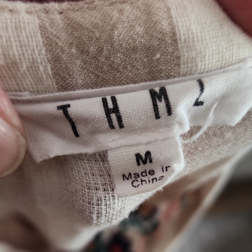 THML Embroidered Boho Cotton Top | Tassel Tie | Peasant Blouse - Picture 7 of 11